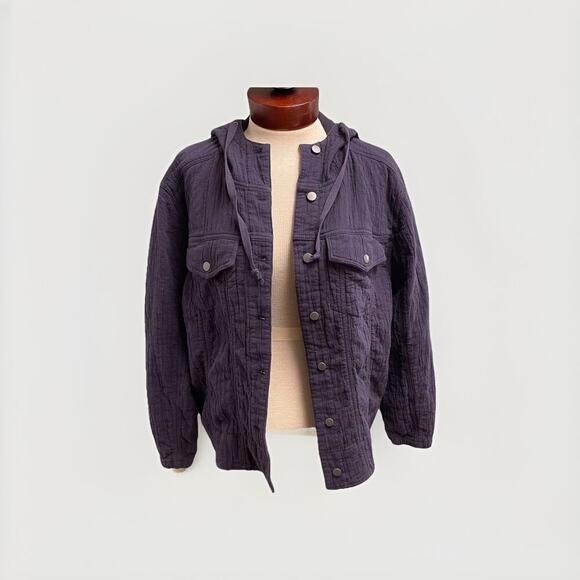 Chicos Navy Butto Front Jacket Size 2 Large 12 14 Nautical Classic Sailor Casual - Picture 1 of 5